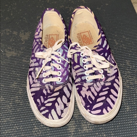 Vans Purple Leaf Print Sneakers - Picture 1 of 8
